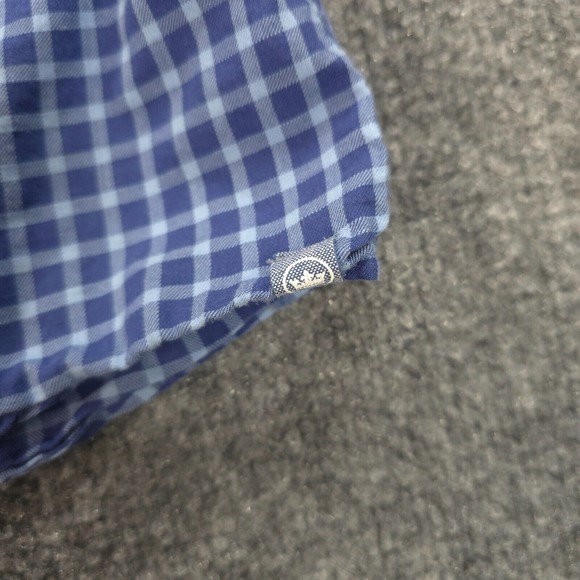 Peter Millar Shirt Mens‎ Large Blue Plaid Crown Halton Casual Golf Preppy - Picture 4 of 13